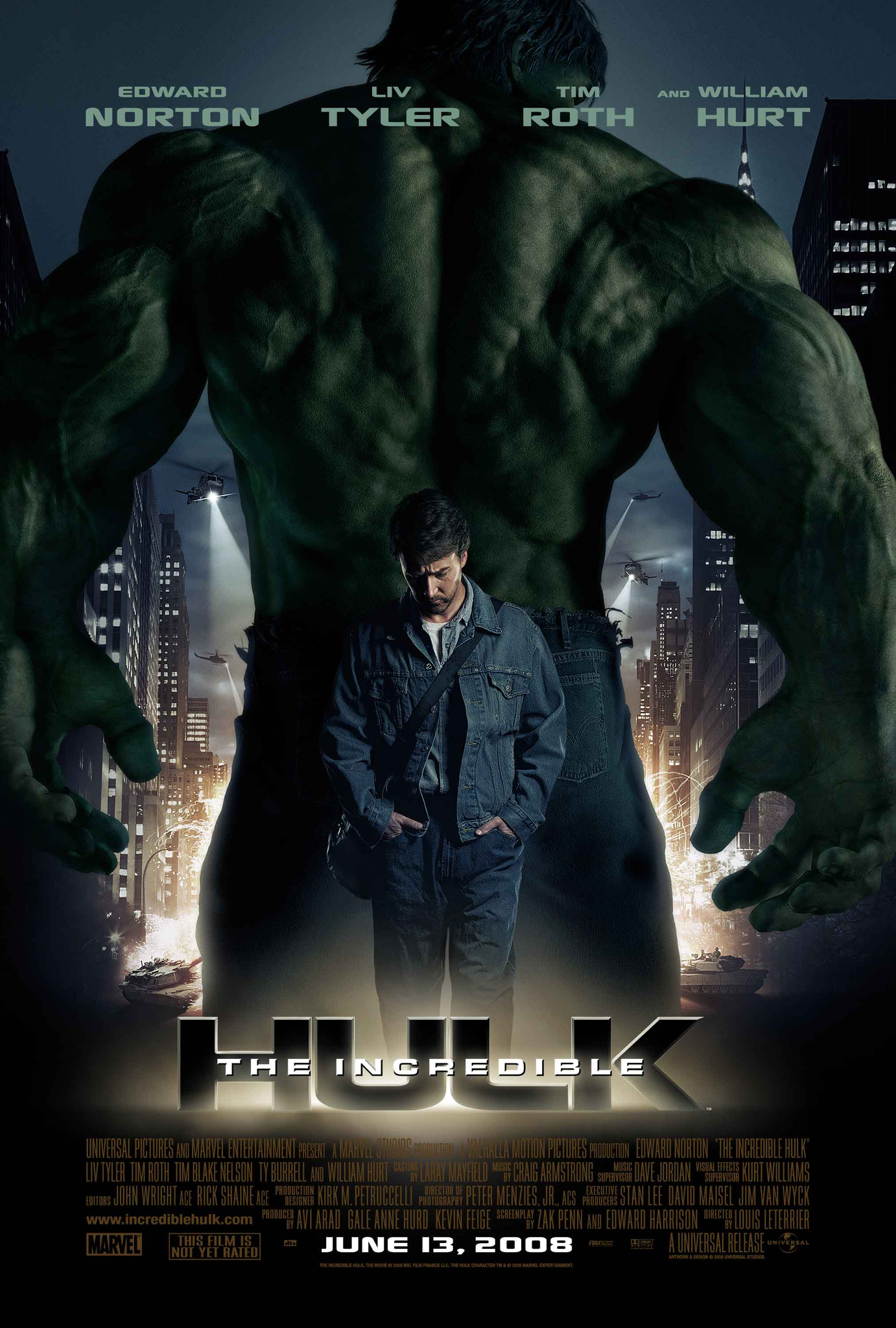 The Incredible Hulk (2008) BluRaY DuaL Audio Hindi 720p [ 900MB ] || 480p [ 350MB ] download