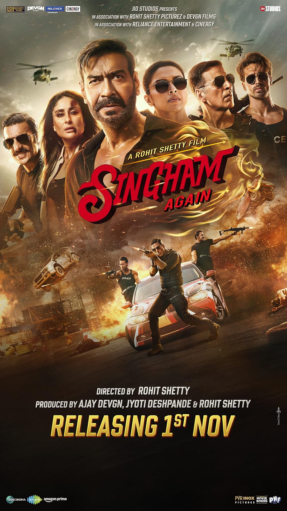 Download Singham Again (2024) Hindi pDVDRip 1080p | 720p | 480p [400MB] download